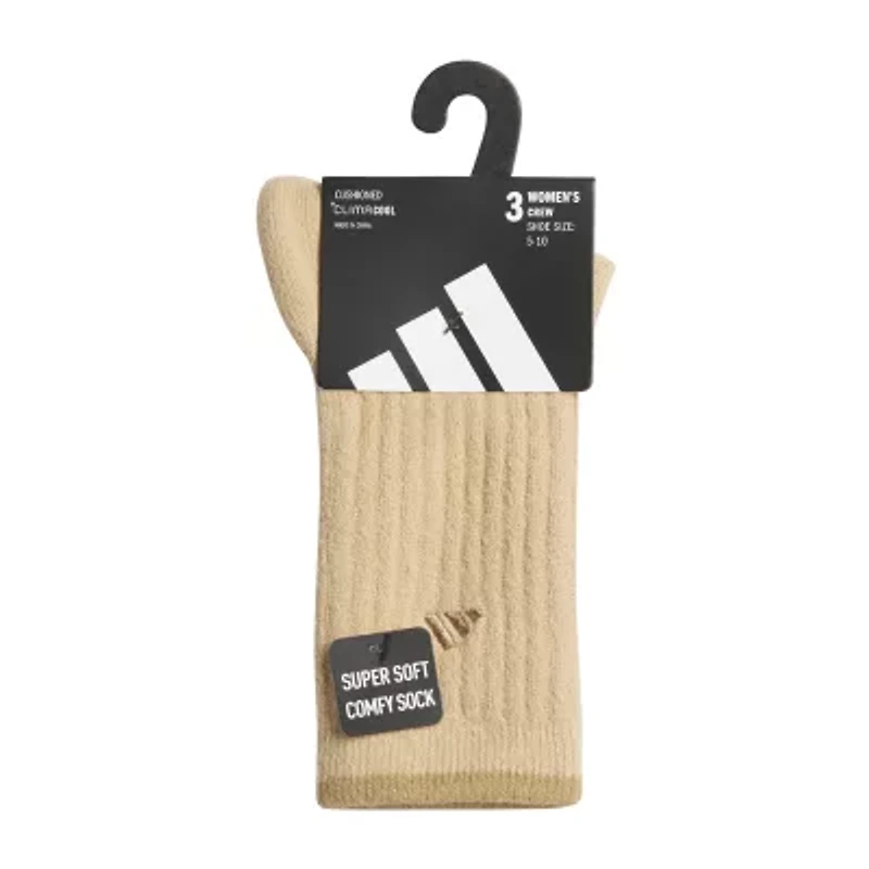 adidas Cozy Comfort Cushion Womens 3 Pair Crew Socks