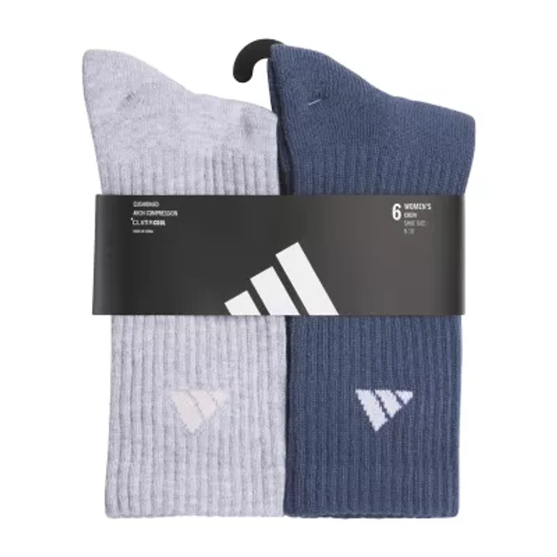 adidas Cushioned Womens 6 Pair Crew Socks