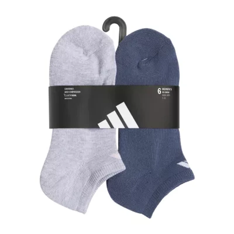 adidas Cushioned Womens Multi-Pack 6 Pair No Show Socks