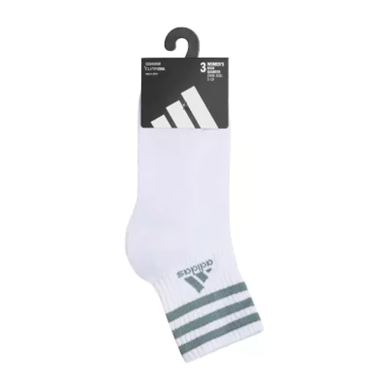 adidas Cushioned Womens Multi-Pack 3 Pair Quarter Ankle Socks