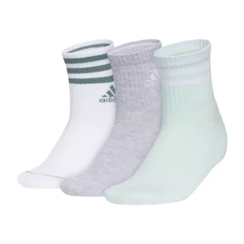 adidas Cushioned Womens Multi-Pack 3 Pair Quarter Ankle Socks