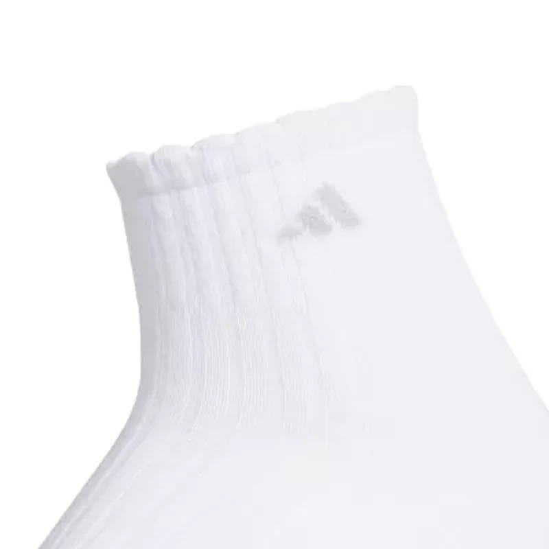 adidas Scallop Edge Womens Multi-Pack 3 Pair Quarter Ankle Socks