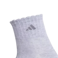 adidas Scallop Edge Womens Multi-Pack 3 Pair Quarter Ankle Socks