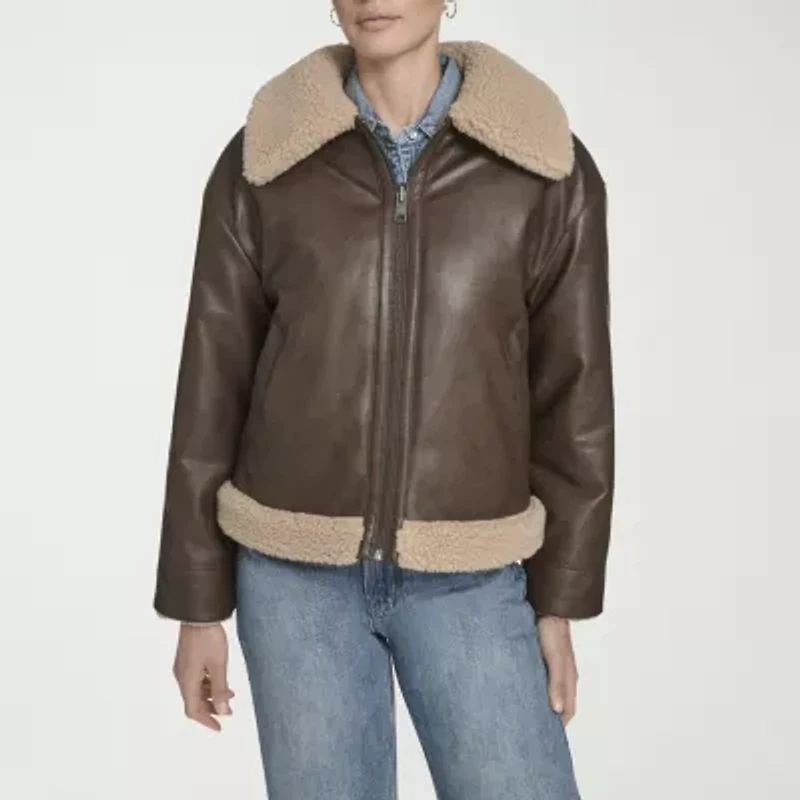 Levi's® Womens Faux Leather Reversible Midweight Jacket