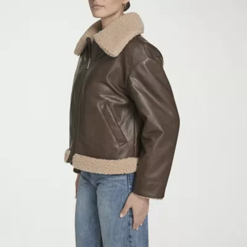 Levi's® Womens Faux Leather Reversible Midweight Jacket