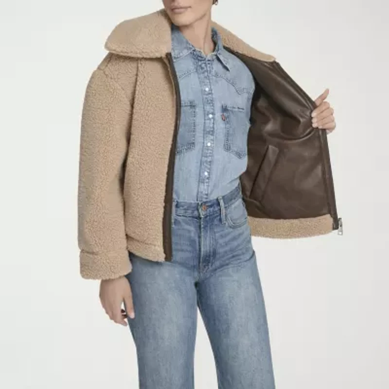 Levi's® Womens Faux Leather Reversible Midweight Jacket