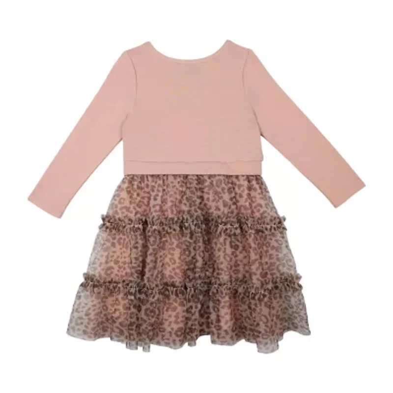 Lilt Toddler Girls Long Sleeve Tutu Dress