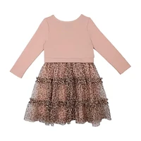 Lilt Toddler Girls Long Sleeve Tutu Dress