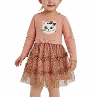 Lilt Toddler Girls Long Sleeve Tutu Dress