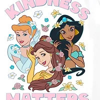 Little & Big Kid Girls Crew Neck Short Sleeve Regular Fit Princess Graphic T-Shirt