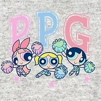 Little & Big Kid Girls Crew Neck Short Sleeve Regular Fit Powerpuff Graphic T-Shirt