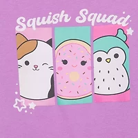 Little & Big Kid Girls Crew Neck Short Sleeve Regular Fit Squishmallows Graphic T-Shirt