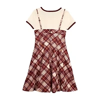 Lilt Big Kid Girls Short Sleeve Midi 2-pc. Dress Set