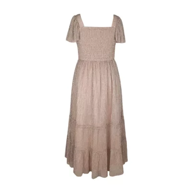 Lilt Big Kid Girls Short Sleeve Maxi Dress