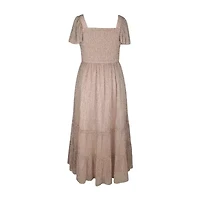 Lilt Big Kid Girls Short Sleeve Maxi Dress