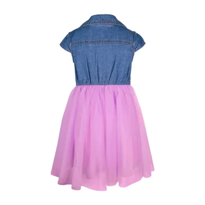 Lilt Little Girls Short Sleeve Shirt Dress