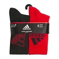 adidas Little & Big Kid Boys 6 Pair Crew Socks