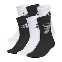 adidas Little & Big Kid Boys 6 Pair Crew Socks