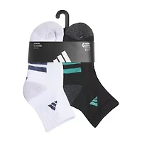 adidas Big Kid Boys 6 Pair Quarter Ankle Socks