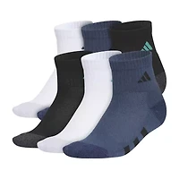 adidas Big Kid Boys 6 Pair Quarter Ankle Socks