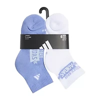 adidas Big Kid Boys 6 Pair Quarter Ankle Socks