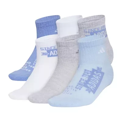 adidas 6 Pair Quarter Ankle Socks Boys