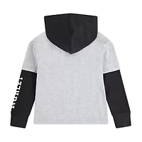 Hurley Big Kid Boys Hooded Long Sleeve Regular Fit Graphic T-Shirt