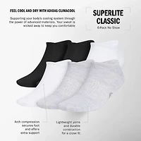 adidas Superlite Mens Multi-Pack 6 Pair No Show Socks