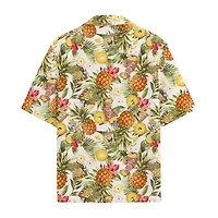 Mens Short Sleeve Regular Fit Spongebob Button-Down Shirt
