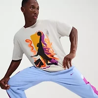 Nike Mens Crew Neck Short Sleeve Regular Fit Graphic T-Shirt