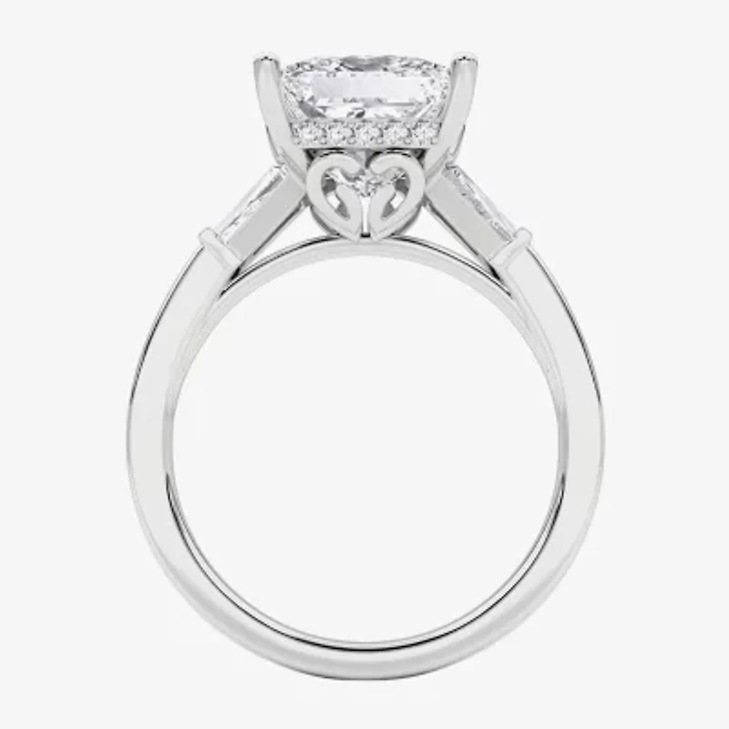 Grown Gorgeous (F, Vs2) Womens 3 3/4 CT. T.W. Lab White Diamond 14K Gold or Platinum Princess-cut Engagement Ring