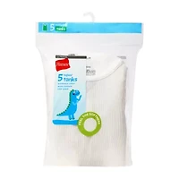 Hanes Toddler Boys U Neck Sleeveless 5 Pack Tank
