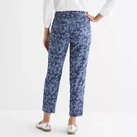 Liz Claiborne Womens Ankle Mid Rise Pant