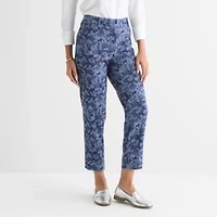 Liz Claiborne Womens Ankle Mid Rise Pant