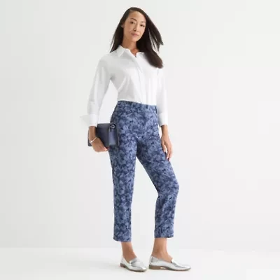 Liz Claiborne Womens Ankle Mid Rise Pant