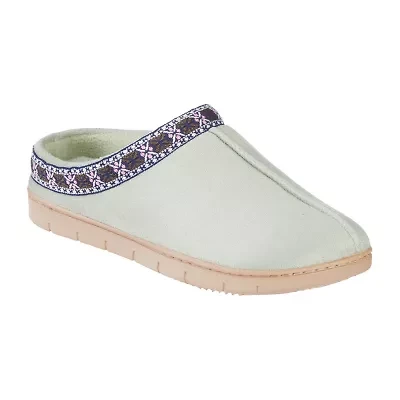 Isotoner Clara Recycled Microsuede Hoodback Womens Memory Foam Clog Slippers