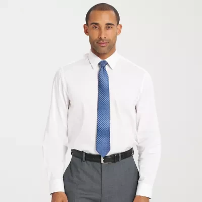 Nick Graham Mens Spread Collar Long Sleeve Shirt + Tie Set