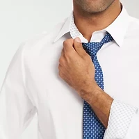 Nick Graham Mens Spread Collar Long Sleeve Shirt + Tie Set