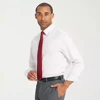 Nick Graham Mens Button Down Collar Long Sleeve Shirt + Tie Set Fitted