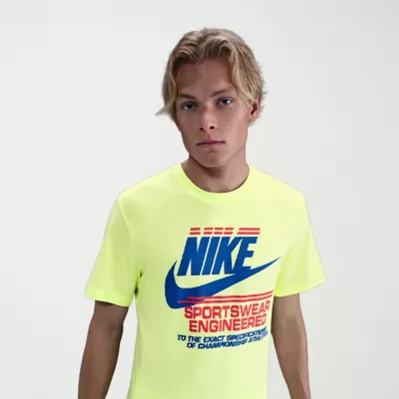 Nike Mens Crew Neck Short Sleeve Regular Fit Graphic T-Shirt