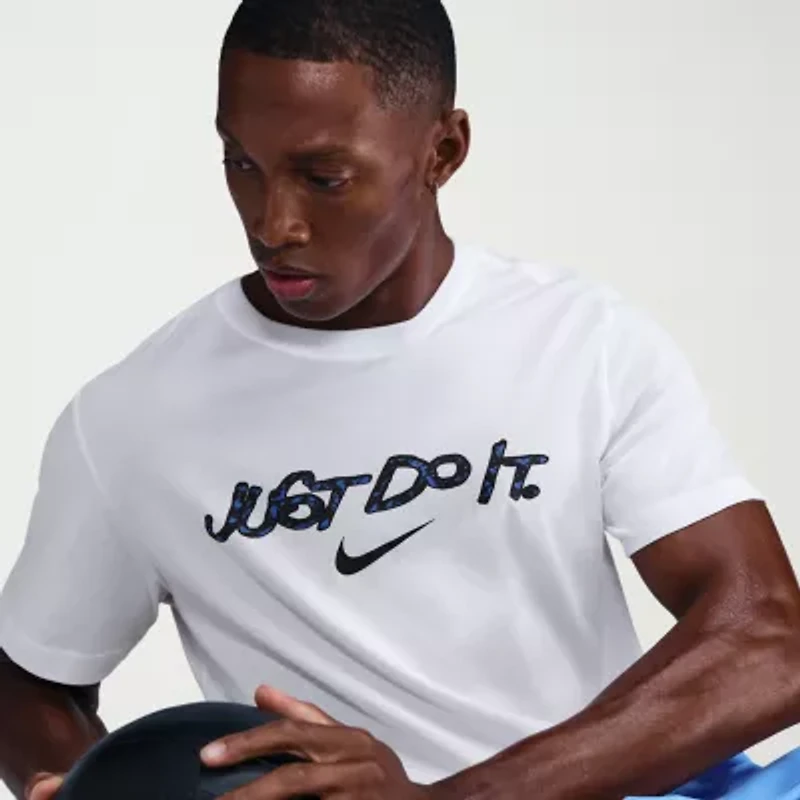 Nike Mens Crew Neck Short Sleeve Regular Fit Graphic T-Shirt