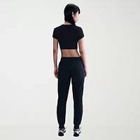 Nike Club Womens Drawstring Waist Cuffed Mid Rise Fleece Active Jogger Pant