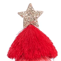 Martha Stewart Red Pink Fabric Tree Christmas Ornament