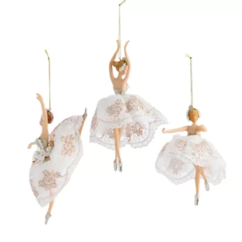 North Pole Trading Co. Ballerina Trio 3-pc. Christmas Ornament