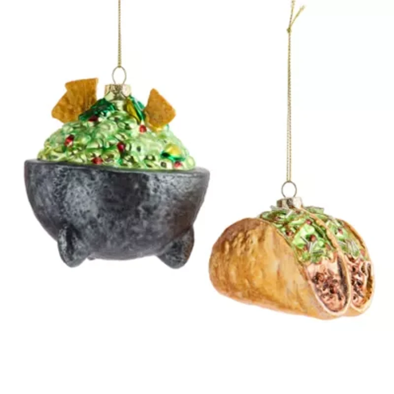 North Pole Trading Co. Mexican Food Set 3-pc. Christmas Ornament