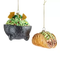 North Pole Trading Co. Mexican Food Set 3-pc. Christmas Ornament