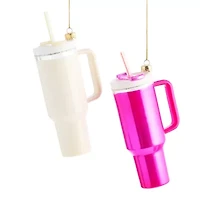 North Pole Trading Co. Tumbler Set 2-pc. Christmas Ornament