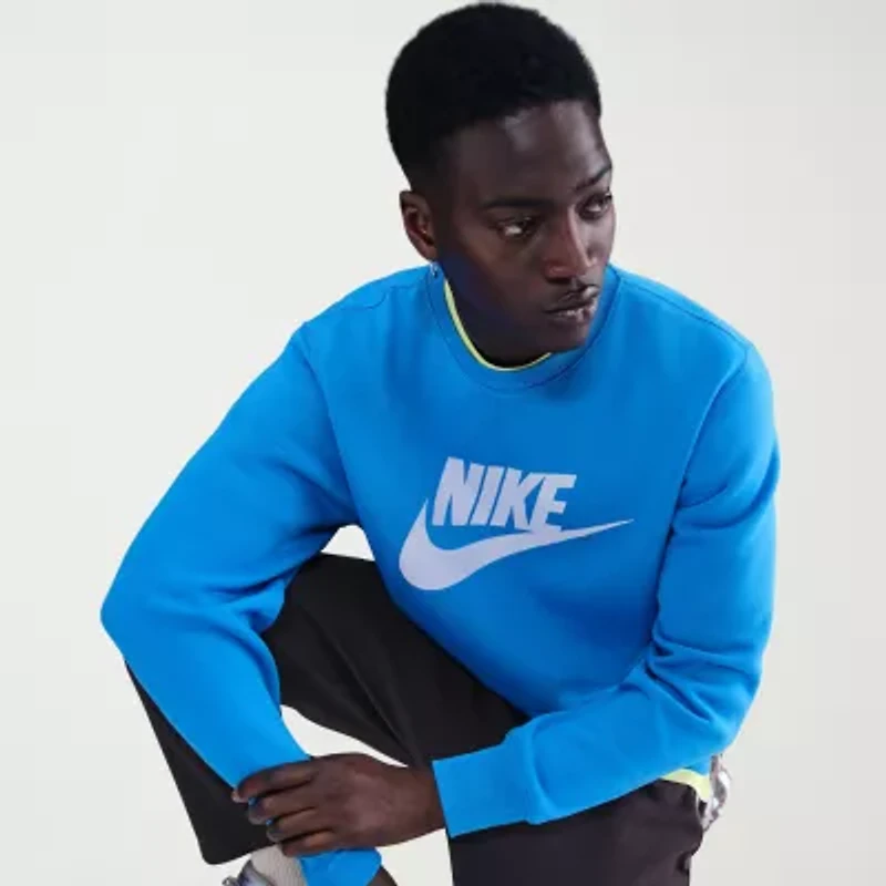 Nike Fleece Mens Crew Neck Long Sleeve Sweatshirt