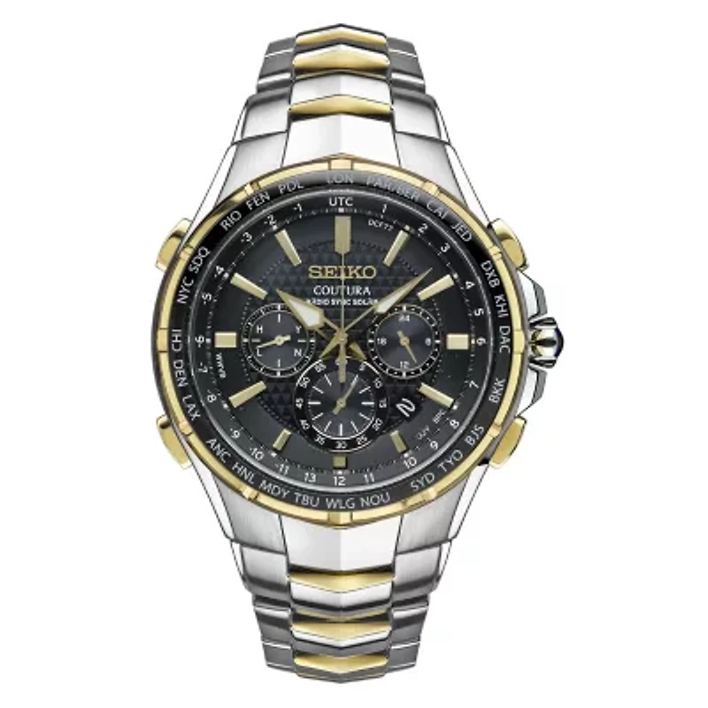 Seiko Mens Chronograph Two Tone Stainless Steel Bracelet Watch Ssg010