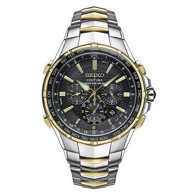 Seiko Mens Chronograph Two Tone Stainless Steel Bracelet Watch Ssg010